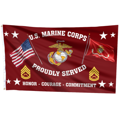 United States Marine Corps Proudly Served Flag
