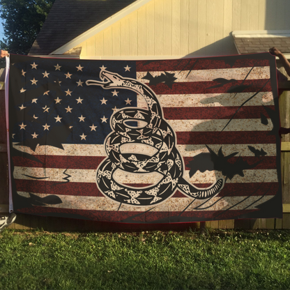 Gadsden DTOM - Vintage USA Horizontal Flag