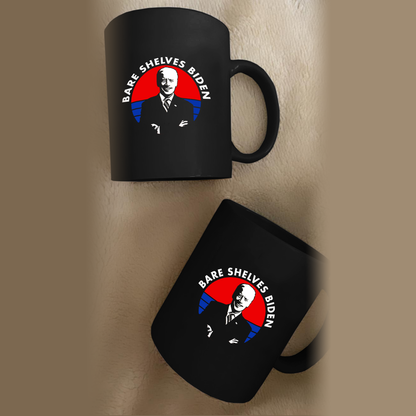 Bare Shelves Biden 11 oz. Black Mug