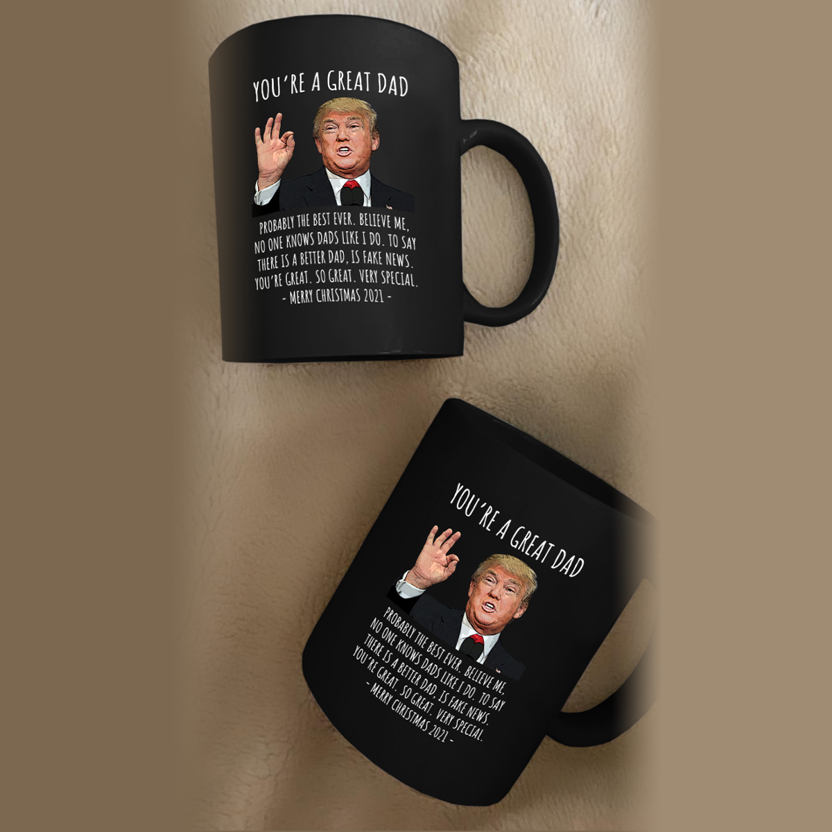 You're A Great Dad - Christmas 11 oz. Black Mug