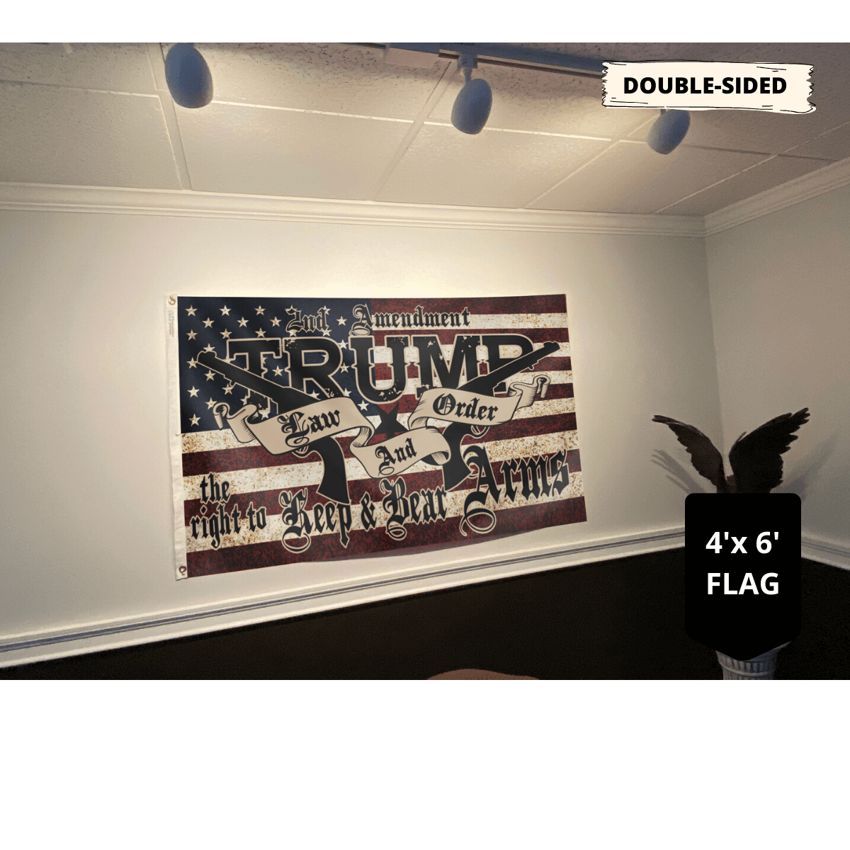 TRUMP 2020 Law and Order - 2A Guns FLAG