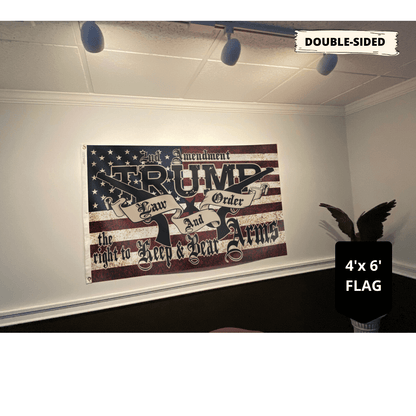 TRUMP 2020 Law and Order - 2A Guns FLAG