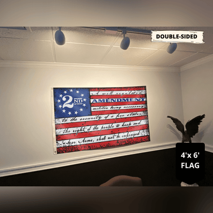 This Well Defend 2nd Amendment Vintage American 4x6' and 5x8' Flag