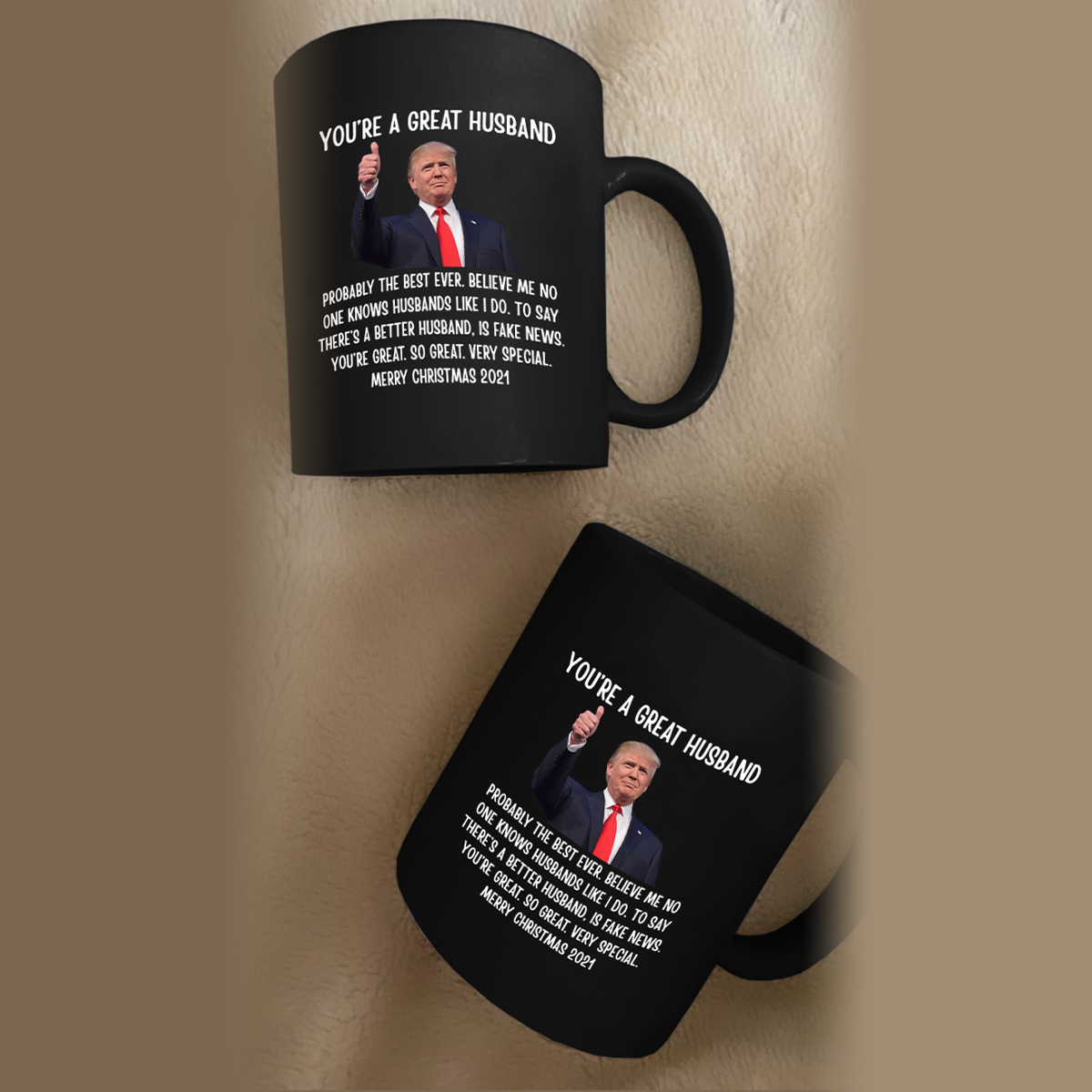 You're A Great Husband - Trump Christmas 11 oz. Black Mug