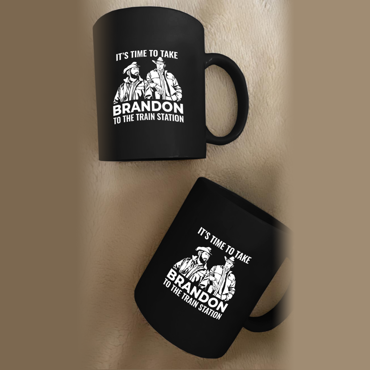 Train Station 11 oz. Black Mug
