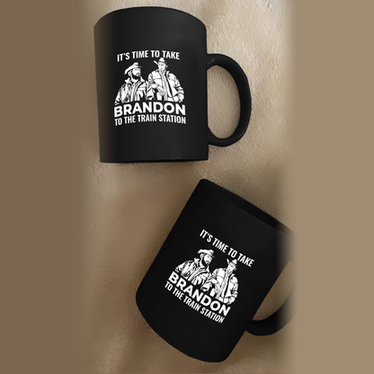 Train Station 11 oz. Black Mug