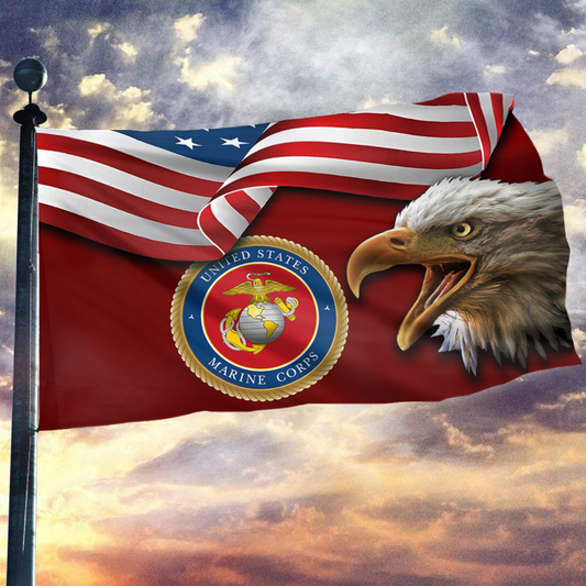 Patriotic USMC Eagle Flag