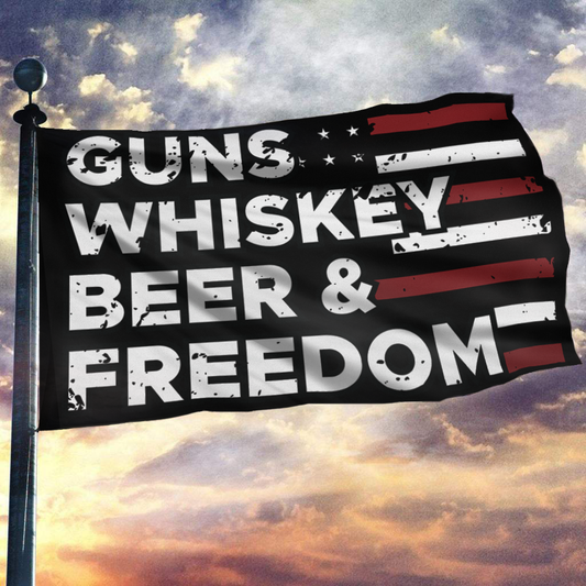 Guns, Whiskey, Beer and Freedom Flag