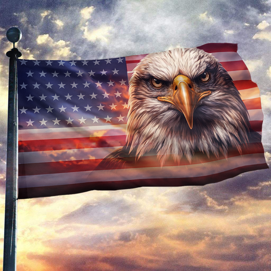 Never Forget Eagle USA Flag