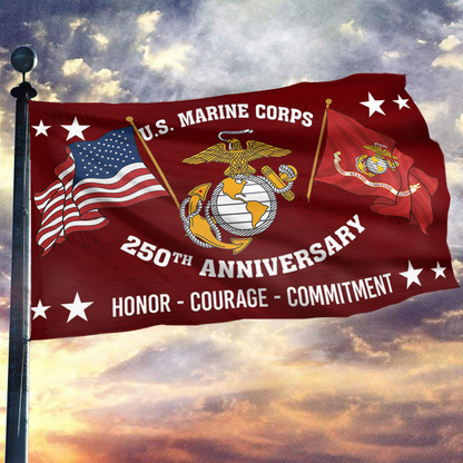 United States Marine Corps 250th Anniversary Flag