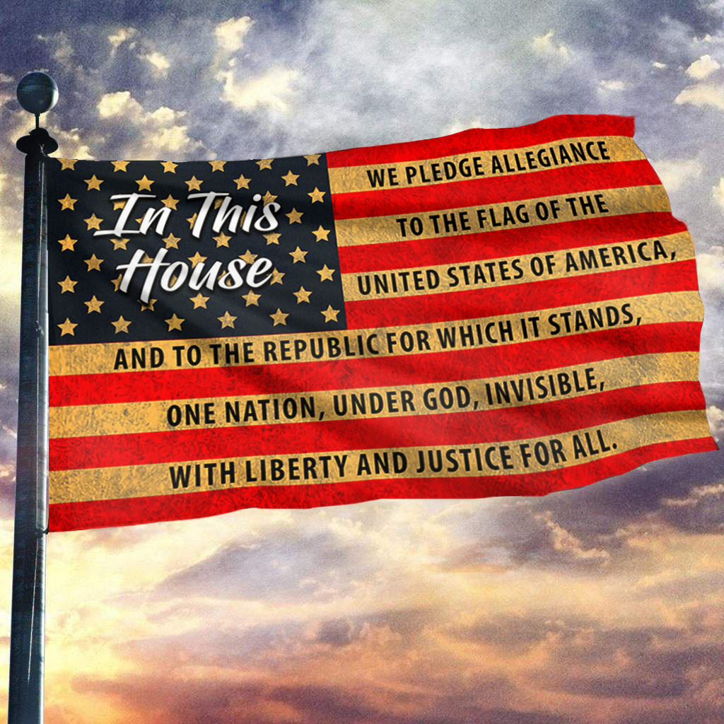 Pledge of Allegiance Patriotic American Flag