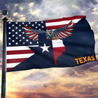 Texas American Eagle Flags