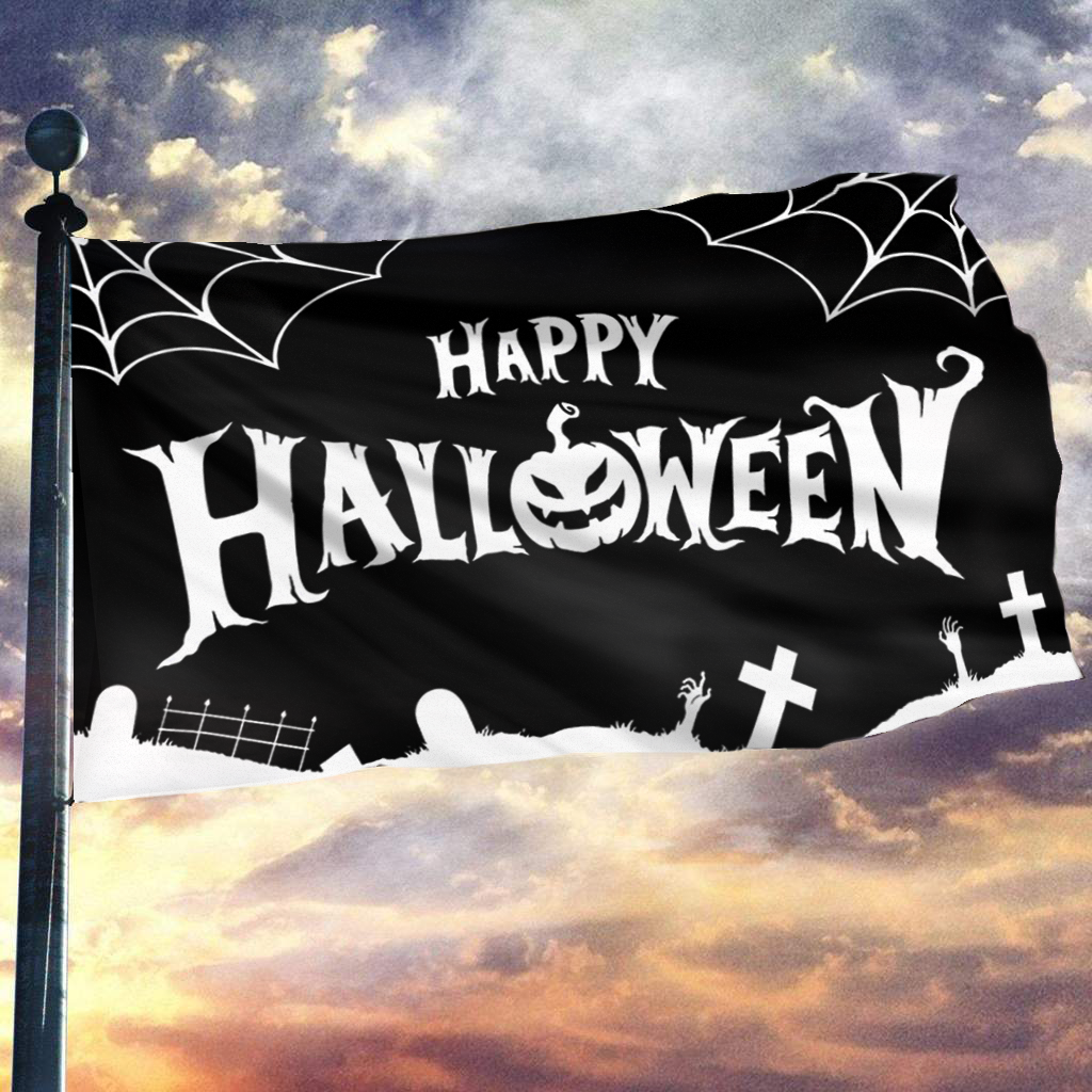 Happy Halloween Black Flag