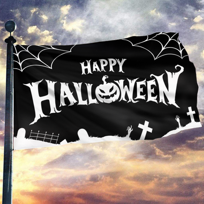 Happy Halloween Black Flag