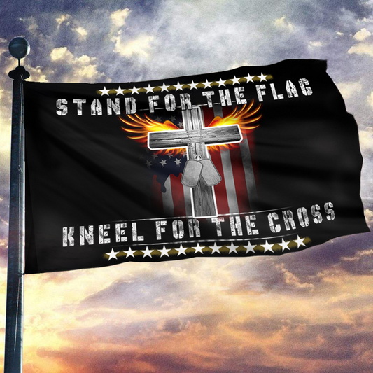 Stand For The Flag Kneel For The Cross Flag