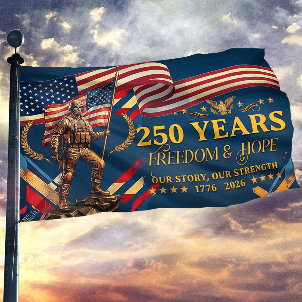 250 Years of Freedom Our Story Our Strength Flag