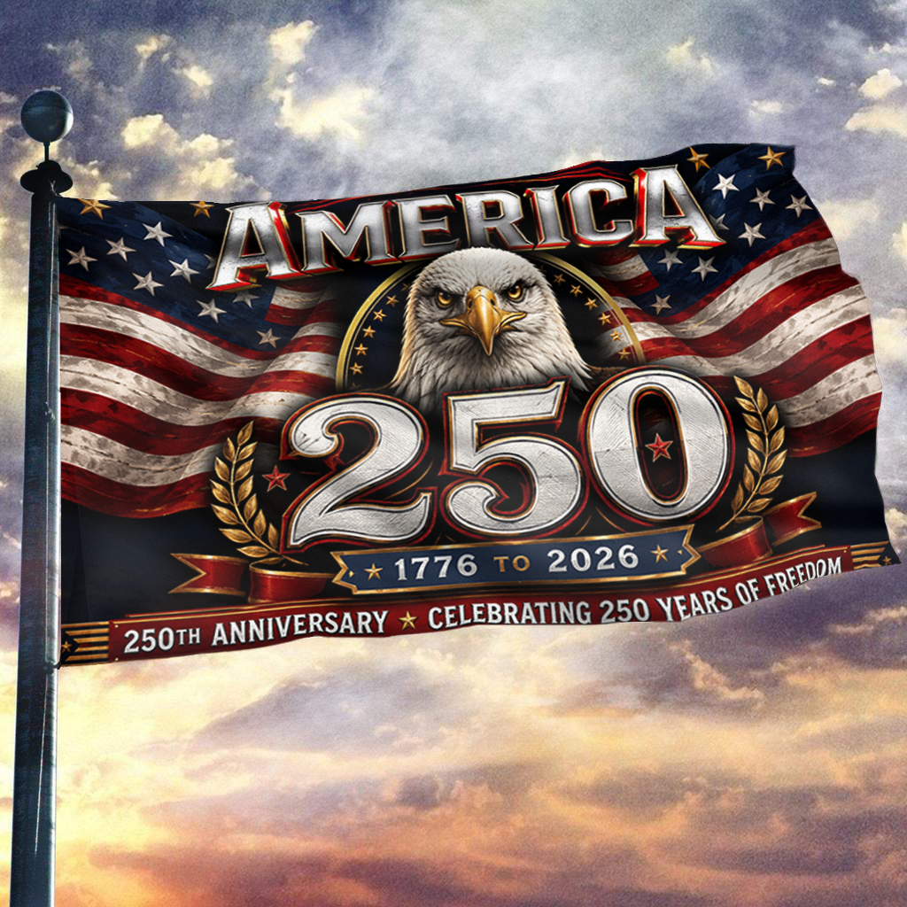 Stars & Stripes Eagle 250 Flag