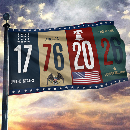 1776 - 2026 Land of Free Flag