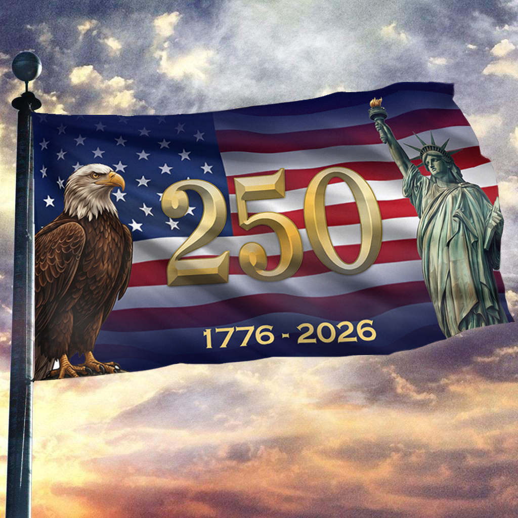 American Eagle 250 Years Flag