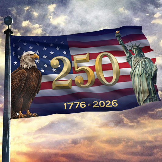 American Eagle 250 Years Flag