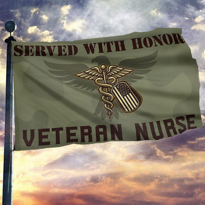 Served with Honor Veteran Nurse Flag