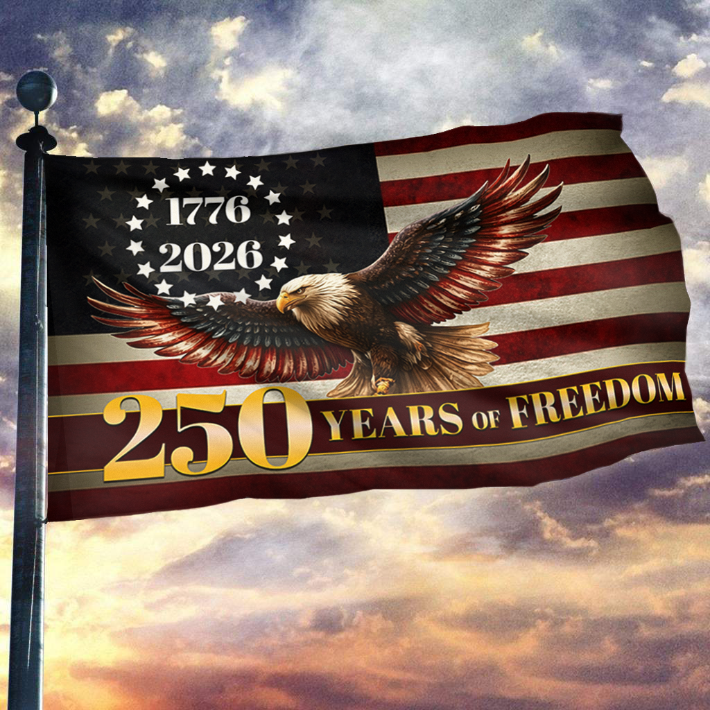 250 Years of Freedom Old Eagle Flag