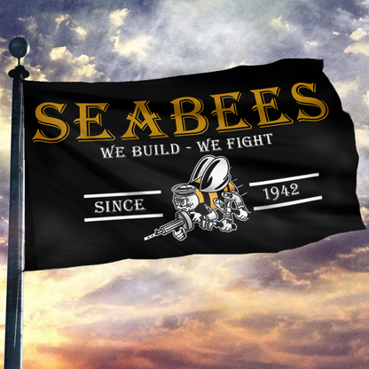 SEABEES We Build We Fight Since 1942 Flag