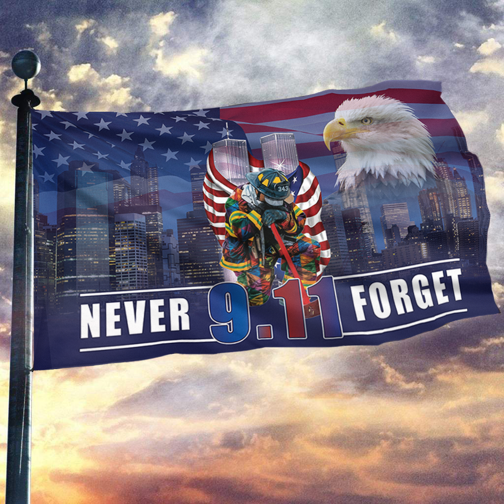 Firefighter - 9.11 - Never Forget Flag