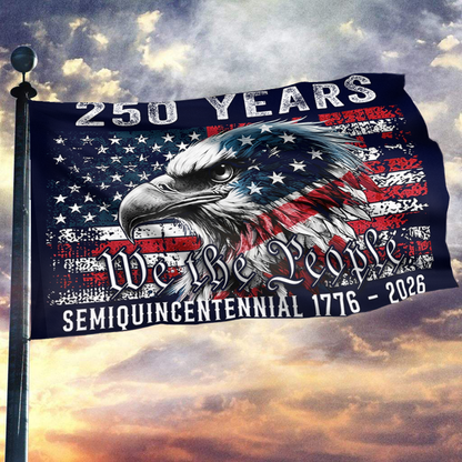 1776 - 2026 Patriotic Eagle Freedom Flag
