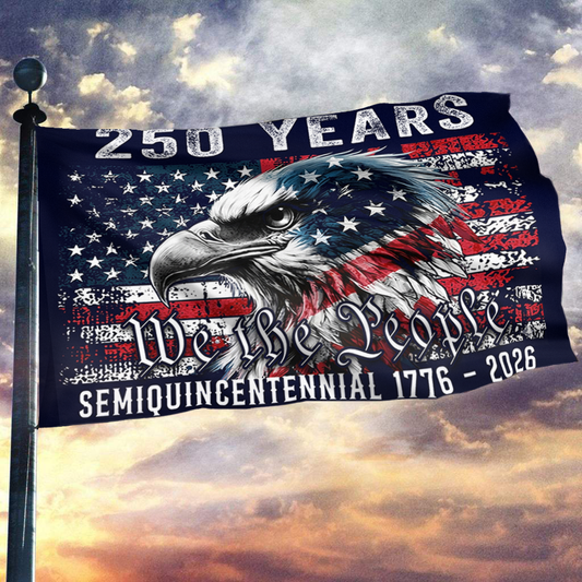 1776 - 2026 Patriotic Eagle Freedom Flag