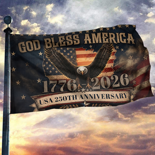 God Bless America 1776-2026 Flag