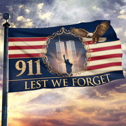 911 Lest We Forget Flag