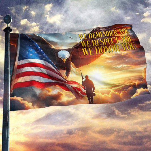 We Remember You Eagle Flag