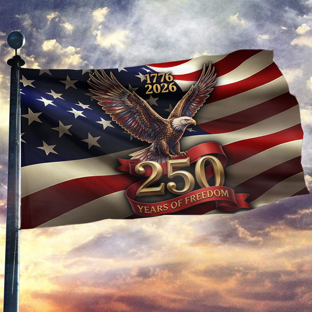 1776 - 2026 250 years of Freedom Flag