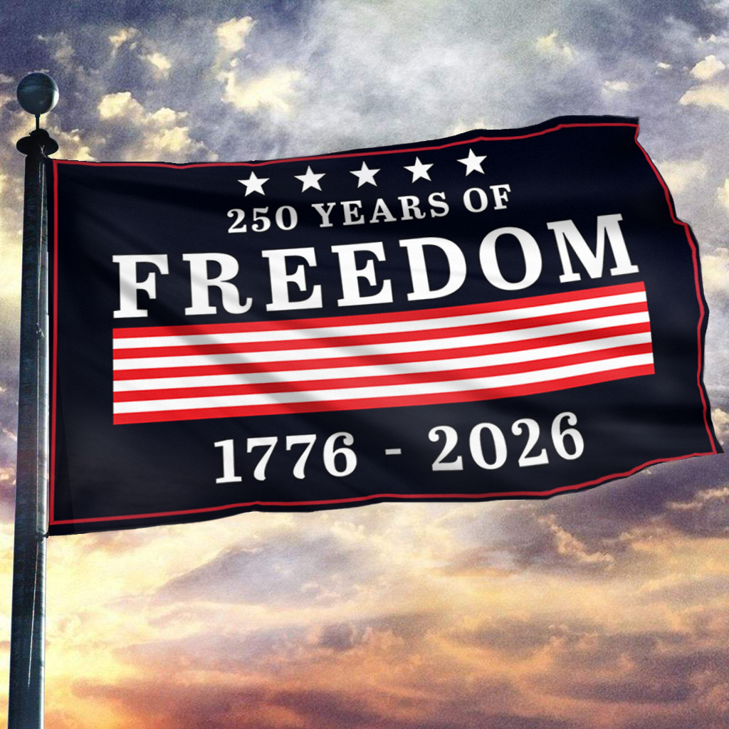 Stars, Stripes & 250 Years of Freedom Flag