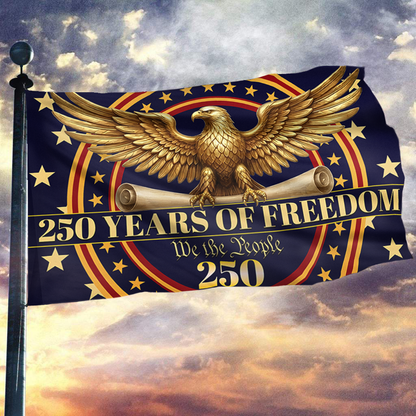 250 Years of Freedom Gold Flag