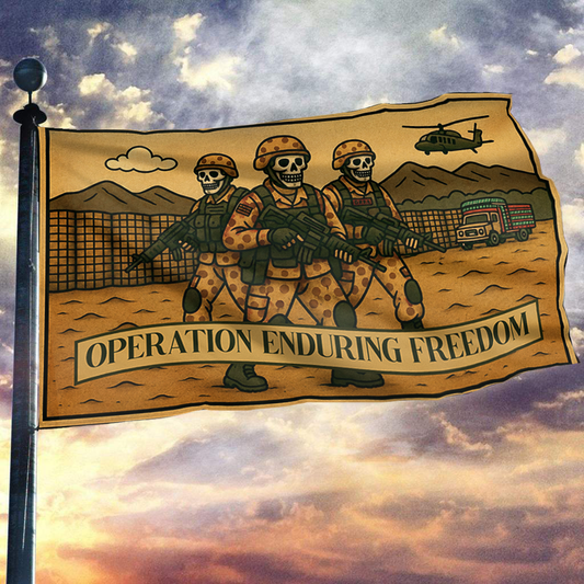 Operation Enduring Freedom Skeleton Flag