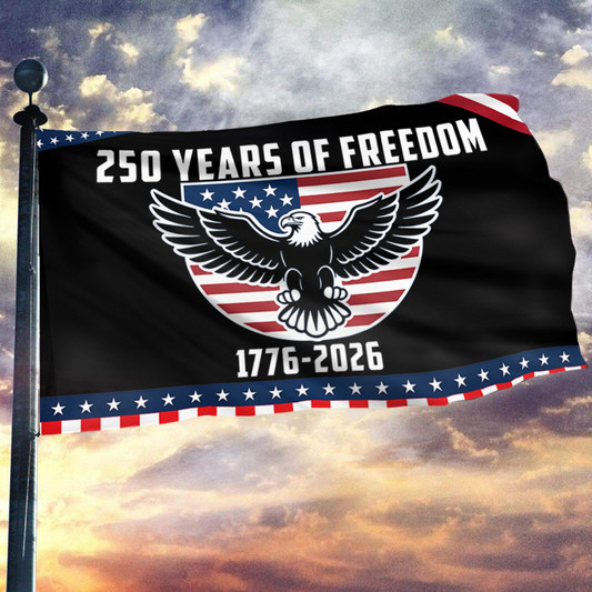 250 Years Patriotic Eagle Freedom Flag