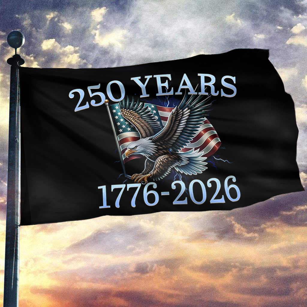 America 250th Anniversary Eagle Black Flag