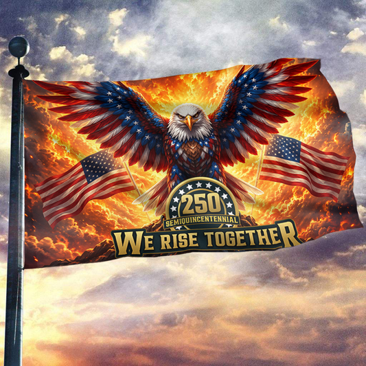 We Rise Together 250 USA Flag
