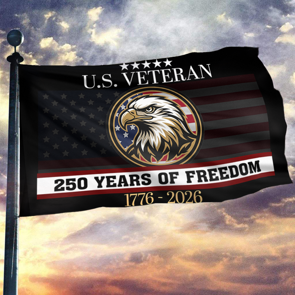U.S. Veteran 250 Years of Freedom (1776–2026) Commemorative Flag