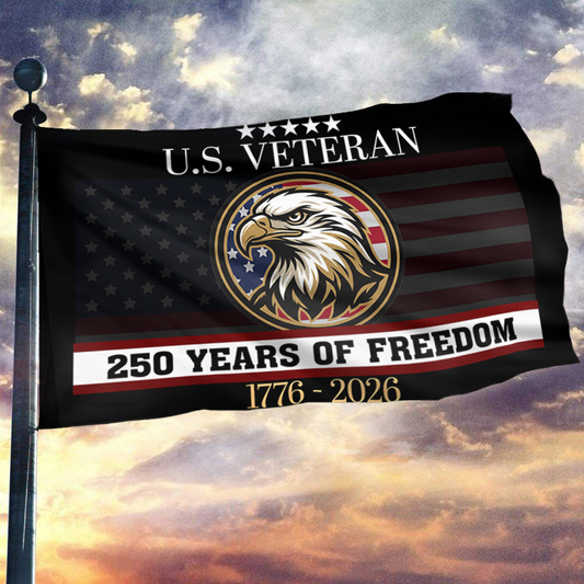 U.S. Veteran 250 Years of Freedom (1776–2026) Commemorative Flag