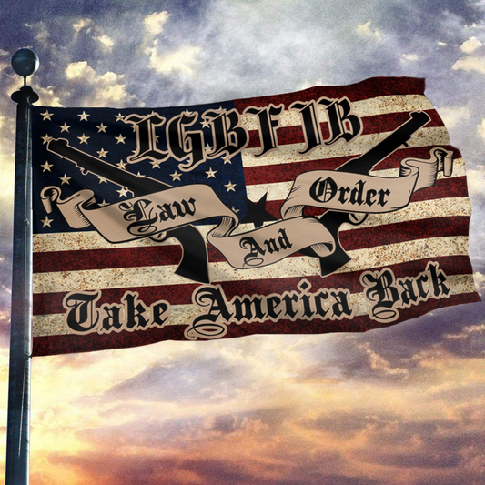 LGBFJB Law and Order - Take America Back Flag