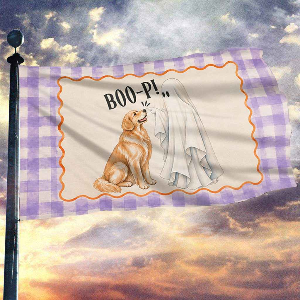 Dog Breeds BOO-P Halloween Flag
