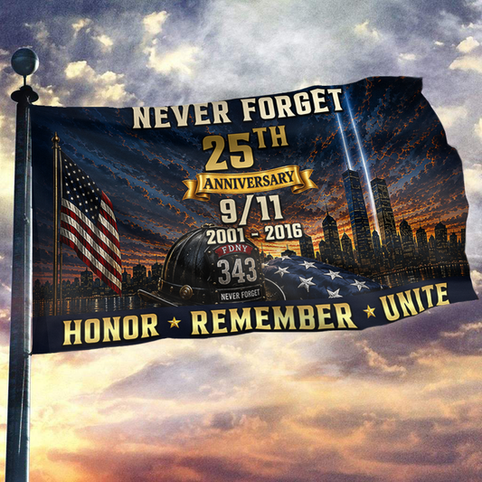 25th Anniversary - We Honor Remember Unite Flag