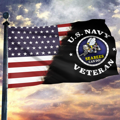 U.S. Navy Seabees Can Do Veteran Flag