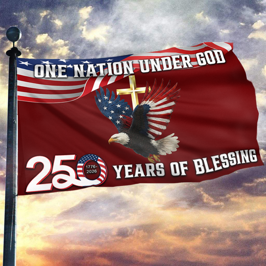 One Nation Under God - 250 Years USA Flag