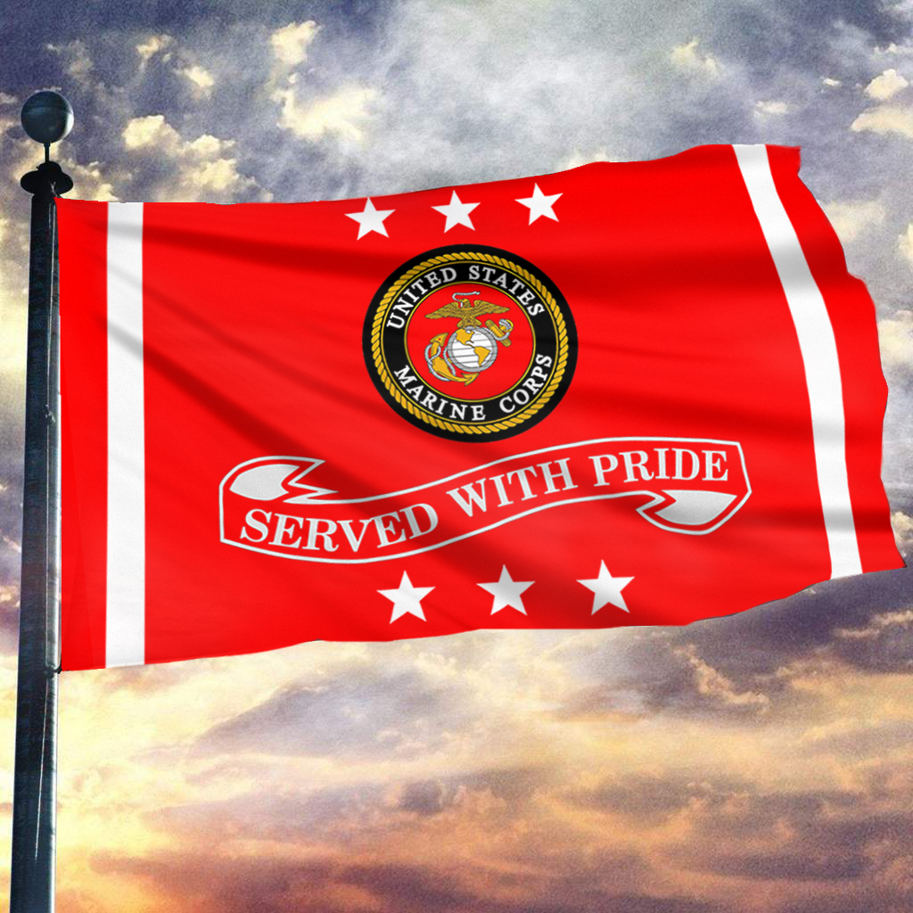 Marine Corps Served With Pride Flag