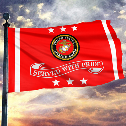 Marine Corps Served With Pride Flag