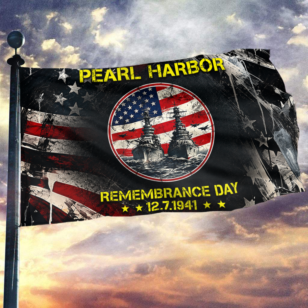 Pearl Harbor - Remembrance Day USA Flag